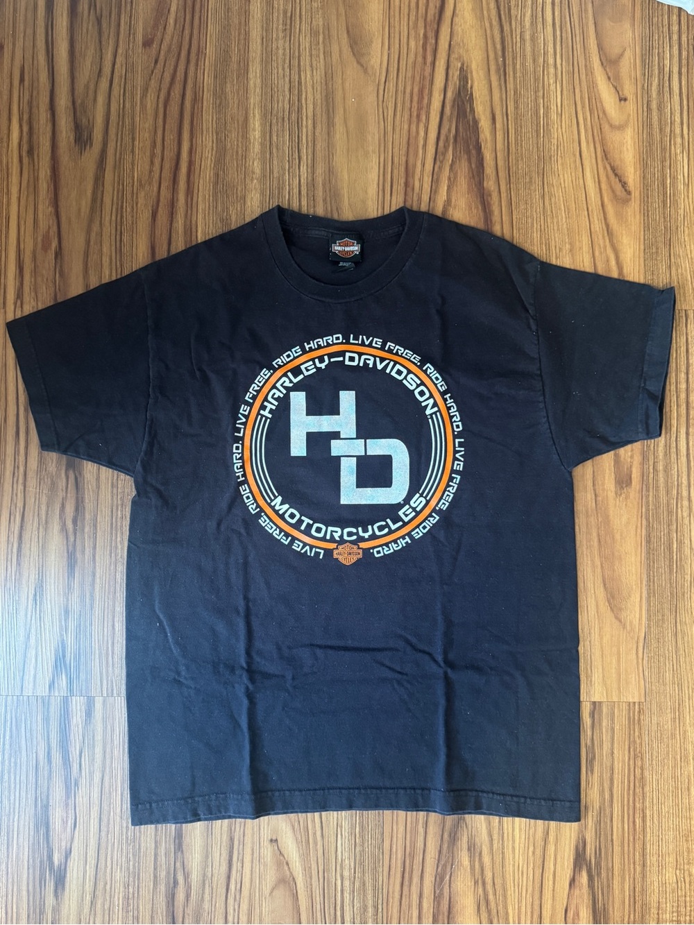 Harley-Davidson Black T-Shirt with HD Motorcycles Emblem